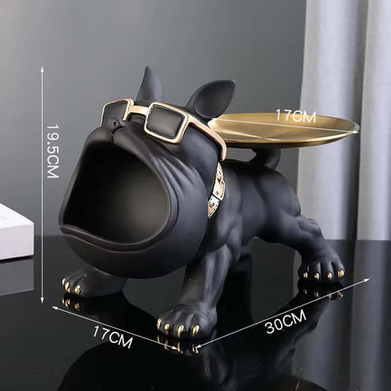 Bulldog figurine storage box Animal Ornament Resin Craft Art Sculpture Figurine Home Puppy Sculpture