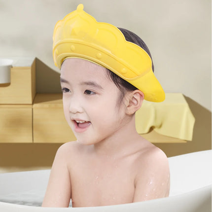 Baby Swim Shower Cap Bath Shampoo Eye Protection Head Water Cover Baby Care Wash Hair Adjustable Shower Cap for 0-6 Years Kids