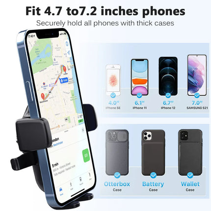 Car Phone Holder for Dashboard Windshield Cellphone Mount Clip Support Stand for 4.7-7" Cell Mobile Iphone Auto Accessories