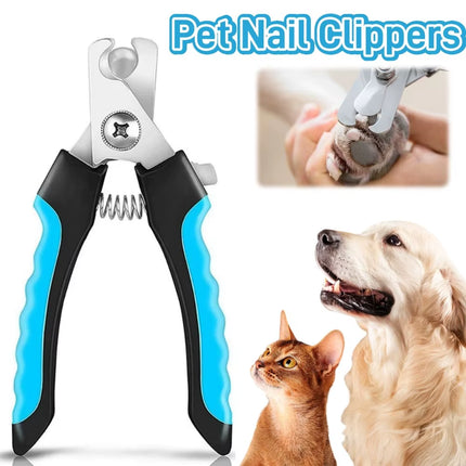 Pet Nail Clipper with Safety Lock Protection Stainless Steel Cat Dog Nail Grinder Multifunctional Pet Beauty Care Nail Supplies