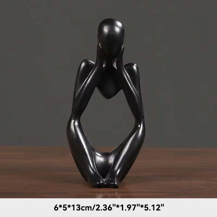 Sand Color the Thinker Abstract Statues Sculptures Yoga Figurine Nordic Living Room Home Decor Decoration Maison Desk Ornaments