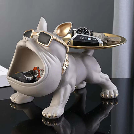 Bulldog figurine storage box Animal Ornament Resin Craft Art Sculpture Figurine Home Puppy Sculpture