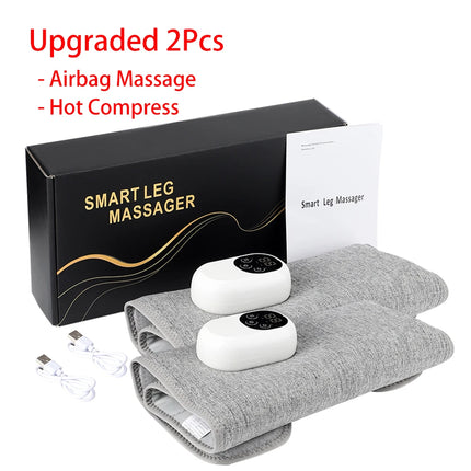 Electric Airbag Leg Massager Rechargeable 3 Modes Air Compression Calf Massager Machine 360° Wrap Blood Circulation