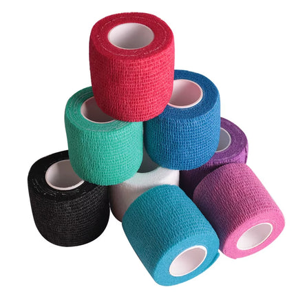 1Roll 2.5/5/10Cm*4.5M Gauze Medical Bandage Self-Adhesive Breathable Elastic Bandages for Sports Fixing Finger Wrist Leg