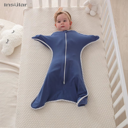 Newborn Baby Girl Boy Anti-Startle Cotton Baby Wrap Receiving Swaddling Blanket