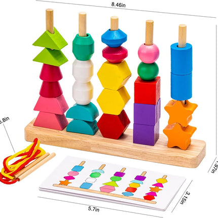 Montessori Toys for 1 Year Old Boys Girls, Shape Sorting and Stacking Toy for Toddlers 1-3, Learning Educational Toys for 1 2 3 Year Old Boys Girls