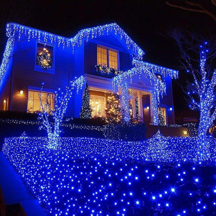 Halloween String Lights 100FT 300 LED String Lights with 8 Modes Timer Connectable Waterproof Plug-In Fairy Lights for Home, Garden, Party, Holiday, Tree, Christmas Decorations (Blue)