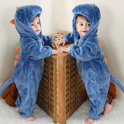 Newborn Baby Boy Clothing Stitch Animal Cartoon Hooded Jumpsuits Winter Baby Pajamas Onesies Kids Sleepwear Newborn Baby Pyjamas