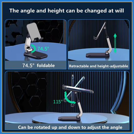 Foldable ABS Desktop Mobile Phone Stand for Ipad Iphone 13 X Smartphone Support Tablet Desk Cell Phone Portable Holder Bracket